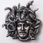 Niue Island MEDUSA GORGON $15 Silver coin Extremely High Relief 3D shaped 2019 Antique finish 8 oz